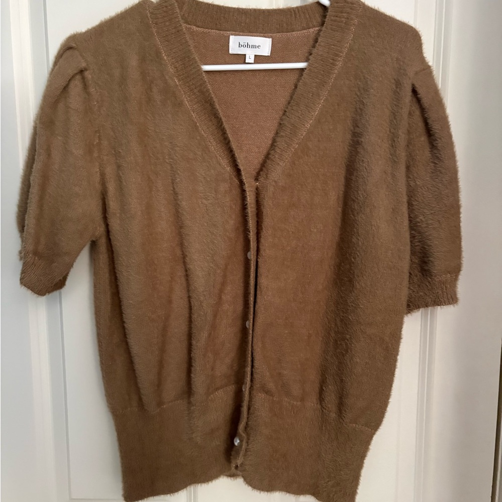 Bohme Women's Tan Cardigan Sweater